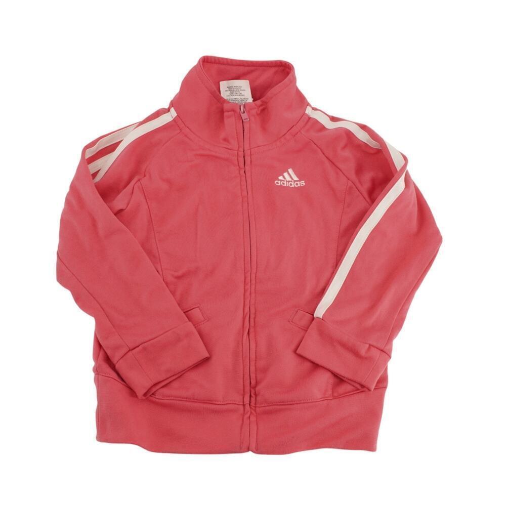 Adidas Kids Pink 3-Stripe Track Jacket Size 3T